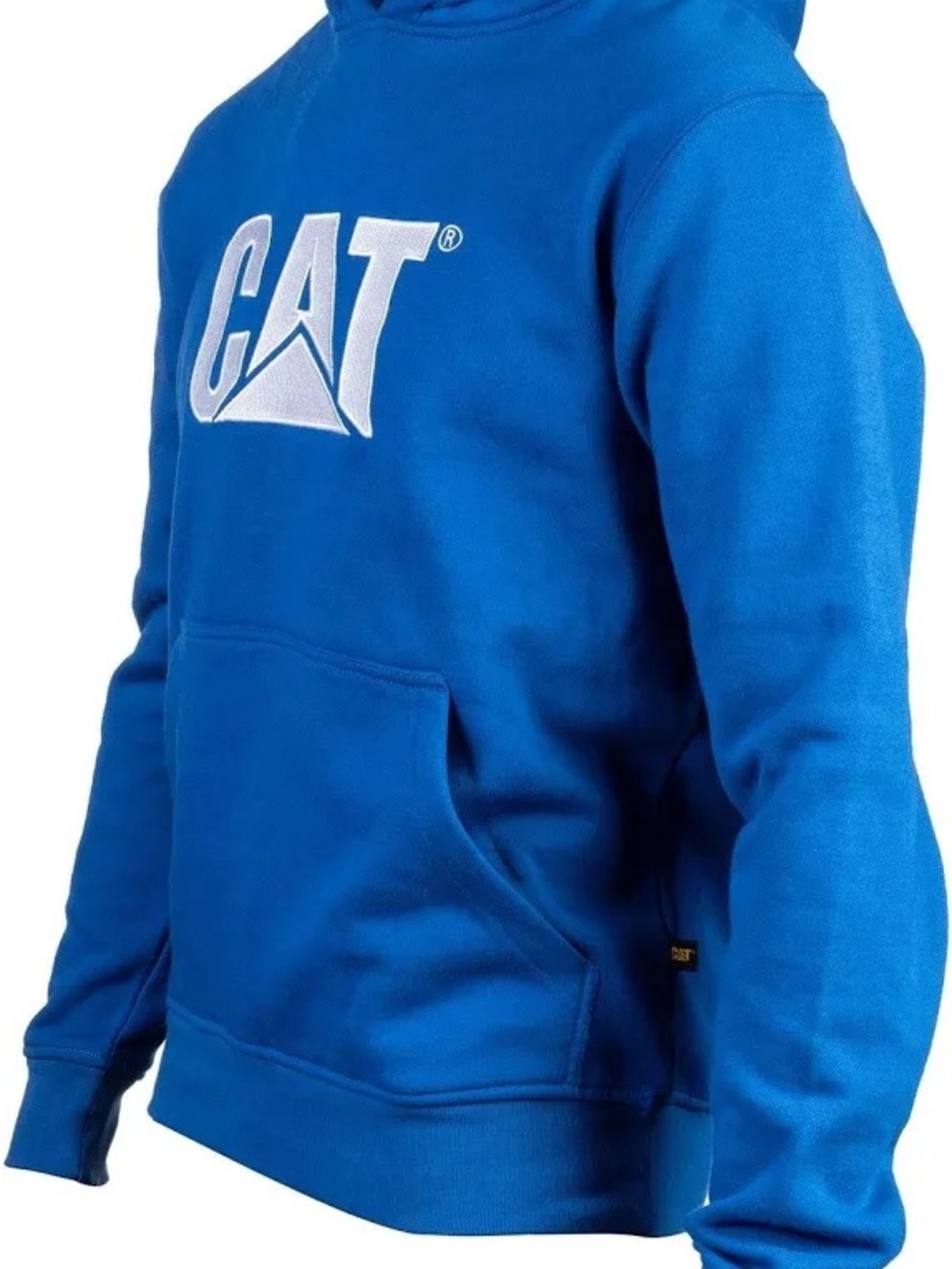 Caterpillar Blue Pullover Hoodie with White CAT Logo NWT M